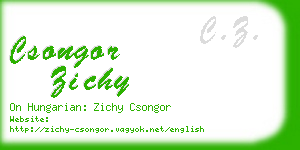 csongor zichy business card